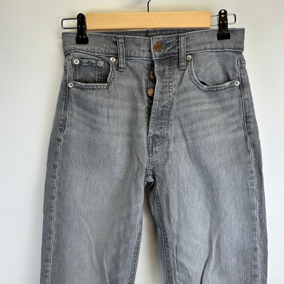 Gap Charcoal Wash Cheeky Straight High Rise Button Fly Jeans Women's Size 25 - Picture 3 of 12